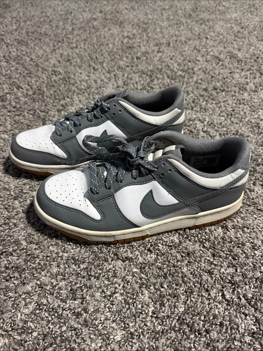 Nike Men's Low-Top Sneakers - White and Dark Gray